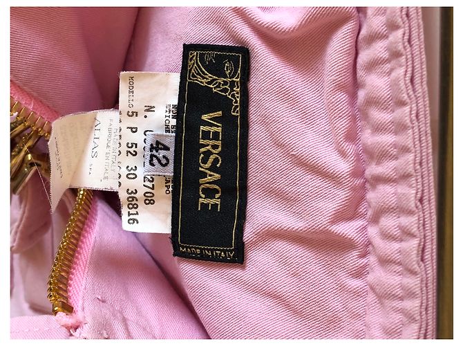 Gonna in cotone rosa Versace - vista 7