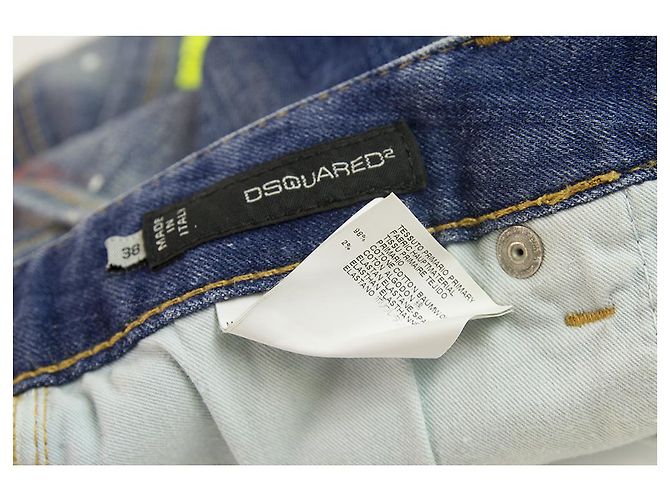 Dsquared2 Dsquared 2 D2 Blue Distressed Demin Jeans Sommer Button Shorts Größe 38 - Ansicht 4