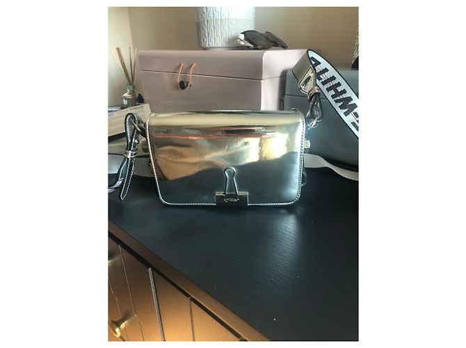 Borsa a tracolla Off White Argentata Metallizzata Argento - vista 2