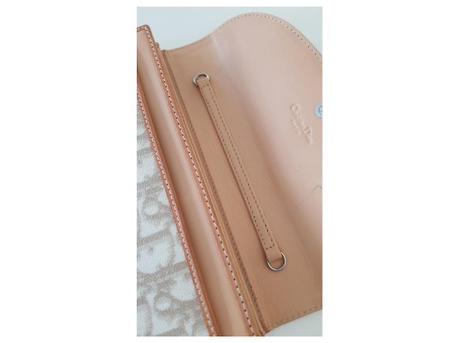 Miss Dior Dior WOC Wallet On Chain in pelle color eggshell Bianco sporco - vista 4