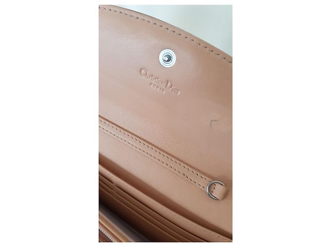 Miss Dior Dior WOC Wallet On Chain in pelle color eggshell Bianco sporco - vista 7