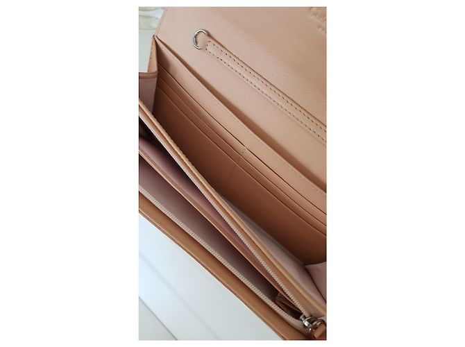 Miss Dior Dior WOC Wallet On Chain in pelle color eggshell Bianco sporco - vista 8
