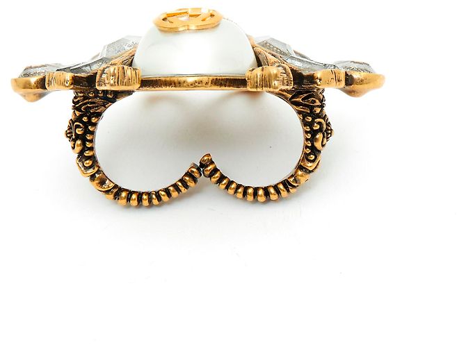 Marmont Gucci BEE RING CRISTALLI E PERLA XXL NOVITÀ - vista 2