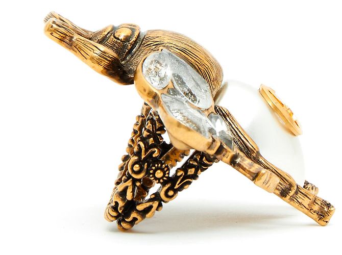 Marmont Gucci BEE RING CRISTALLI E PERLA XXL NOVITÀ - vista 3