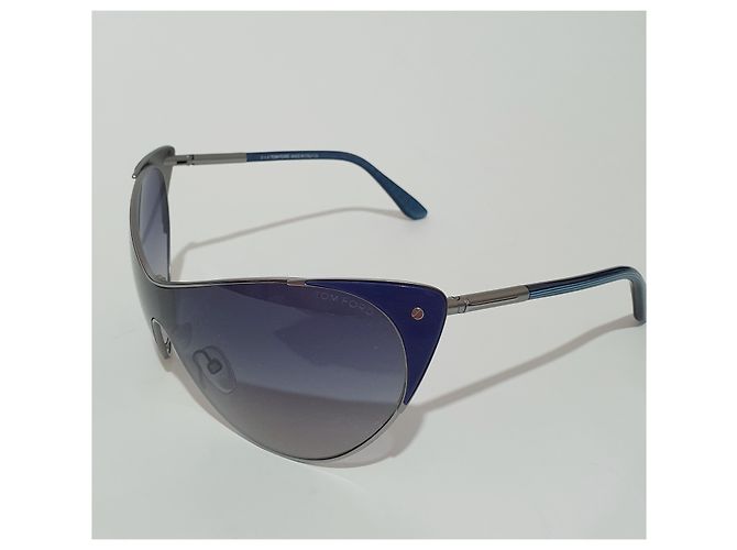 Occhiali da sole Tom Ford Blu e Argento Metallo - vista 2