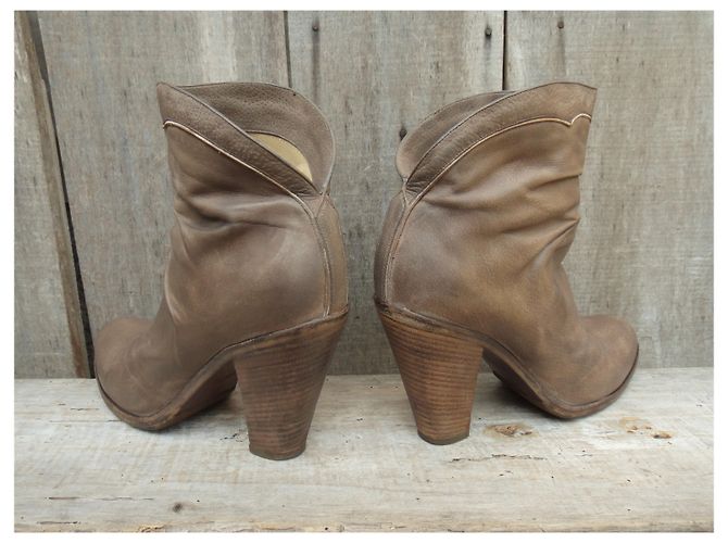Botas Sartore de piel beige 42 - vista 5