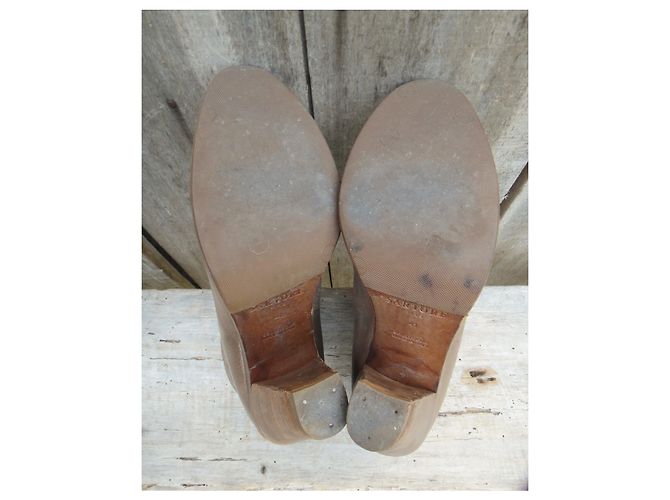 Botas Sartore de piel beige 42 - vista 6