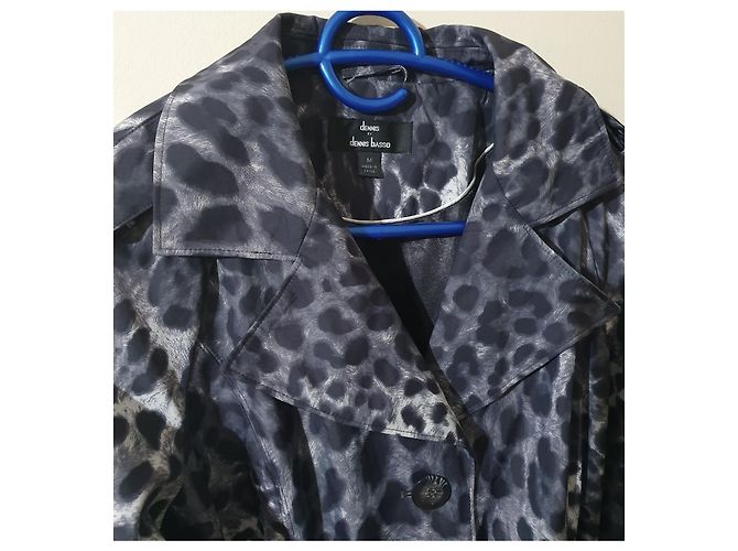 Gabardina Dennis Basso Estampado Leopardo Gris M Multicolor - vista 2