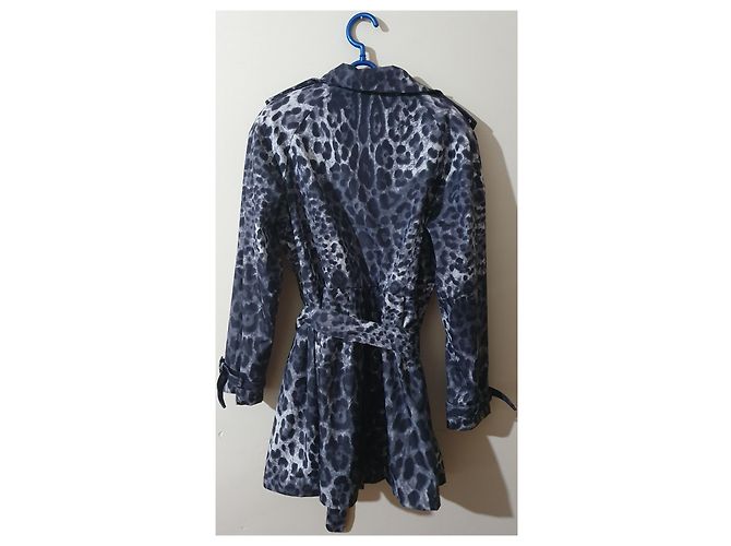 Gabardina Dennis Basso Estampado Leopardo Gris M Multicolor - vista 3