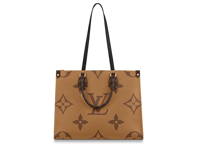 Borsa a mano Louis Vuitton Onthego MM Monogram Giant Pelle Marrone - vista 4