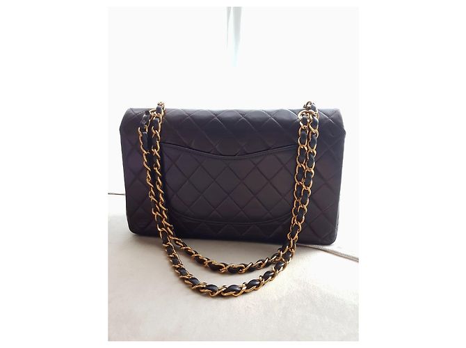 Timeless Bolso de solapa clásico de piel de cordero marrón chocolate Chanel raro e intemporal - vista 7