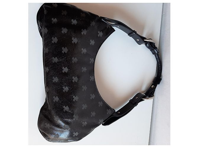 Autre Marque Borsa a mano Crazy FROG in pelle nera Nero - vista 2