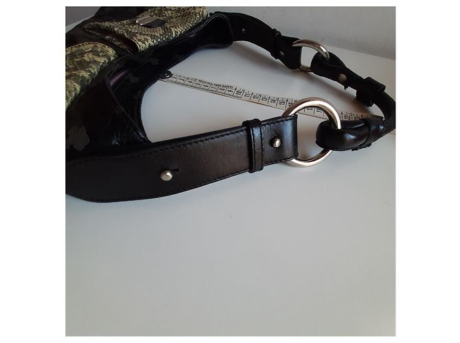 Autre Marque Borsa a mano Crazy FROG in pelle nera Nero - vista 6
