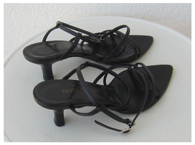 Sandali Michel Klein in pelle neri 36 Nero - vista 6
