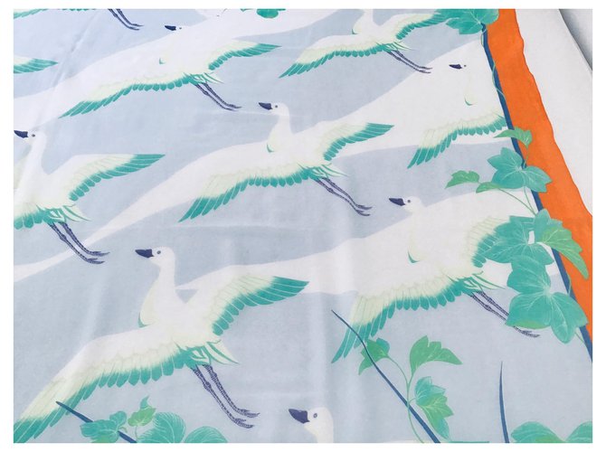 Hermès gran pareo Azul claro - vista 9