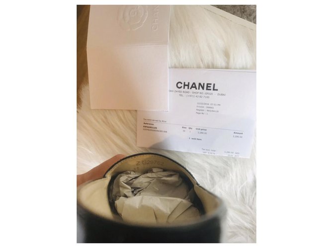 Espadrillas Chanel in vernice nera Nero - vista 2