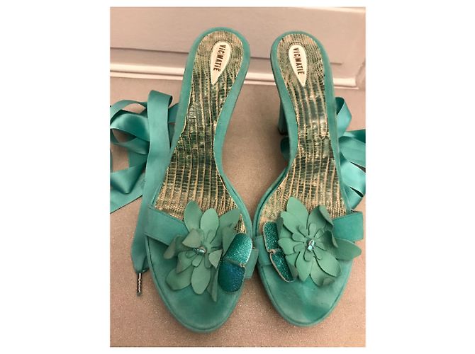 Vic Matié Türkis Sandalen - Ansicht 8
