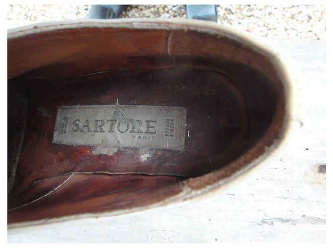 Vintage Richelieu Sartore p 36,5 Aus weiß - Ansicht 2
