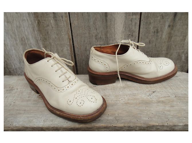 Vintage Richelieu Sartore p 36,5 Aus weiß - Ansicht 4