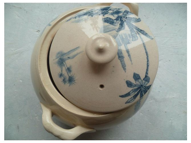 Autre Marque Gien France porcelain sugar bowl Blue - view 2