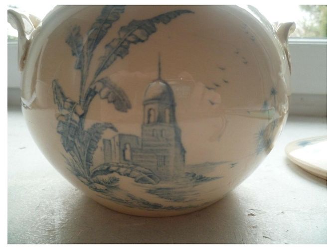 Autre Marque Gien France porcelain sugar bowl Blue - view 3