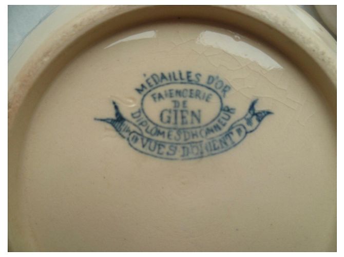 Autre Marque Gien France porcelain sugar bowl Blue - view 4