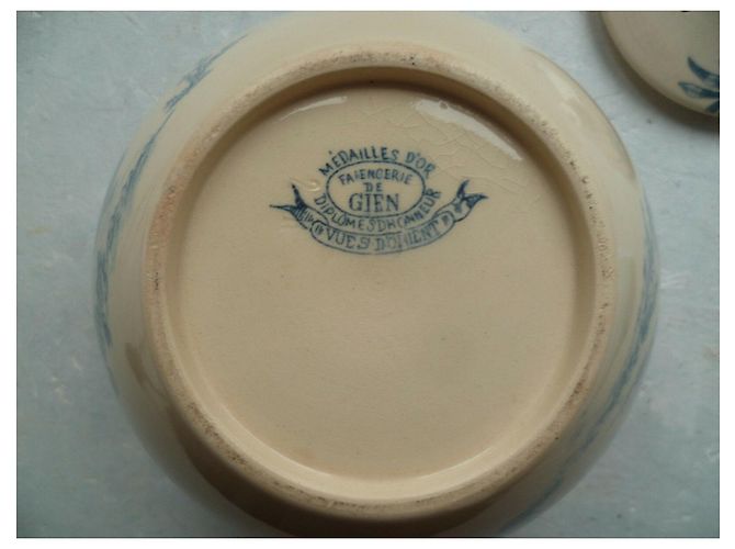 Autre Marque Gien France porcelain sugar bowl Blue - view 8