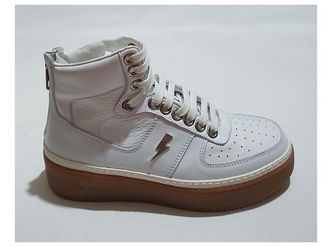 Sneakers Neil Barrett in pelle bianca Bianco - vista 2
