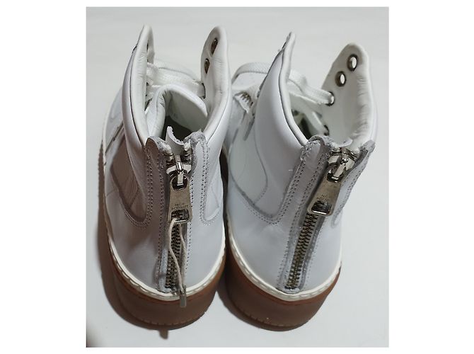 Sneakers Neil Barrett in pelle bianca Bianco - vista 4