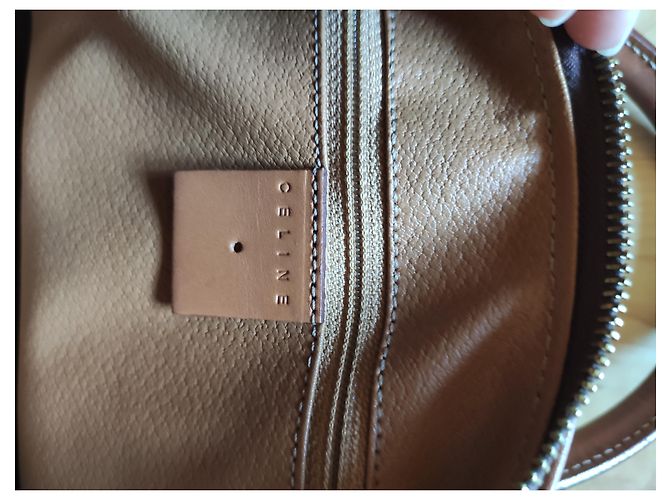 Triomphe Bolso de mano Céline Marrón Oscuro de Tela - vista 4
