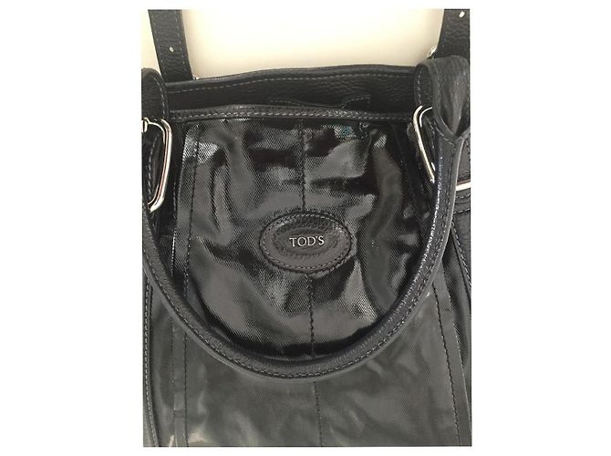 Borsa tote Tod's in vernice nera Nero - vista 12
