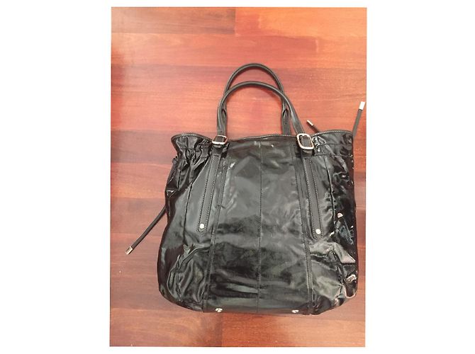 Borsa tote Tod's in vernice nera Nero - vista 2