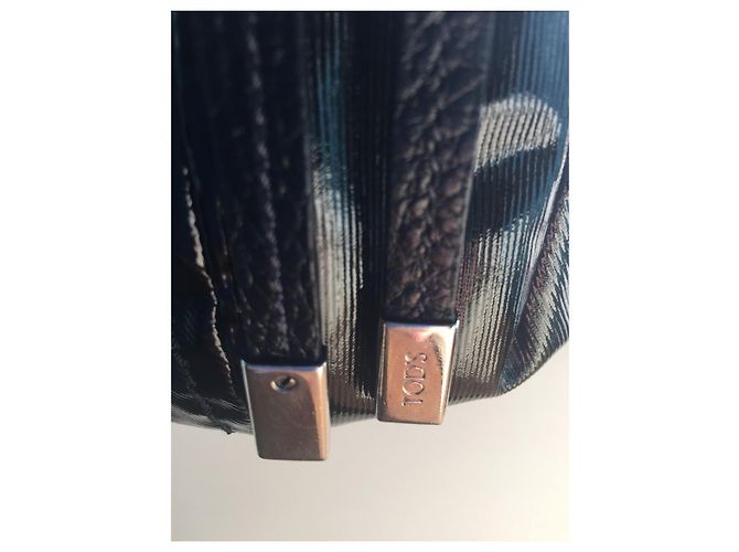 Borsa tote Tod's in vernice nera Nero - vista 7
