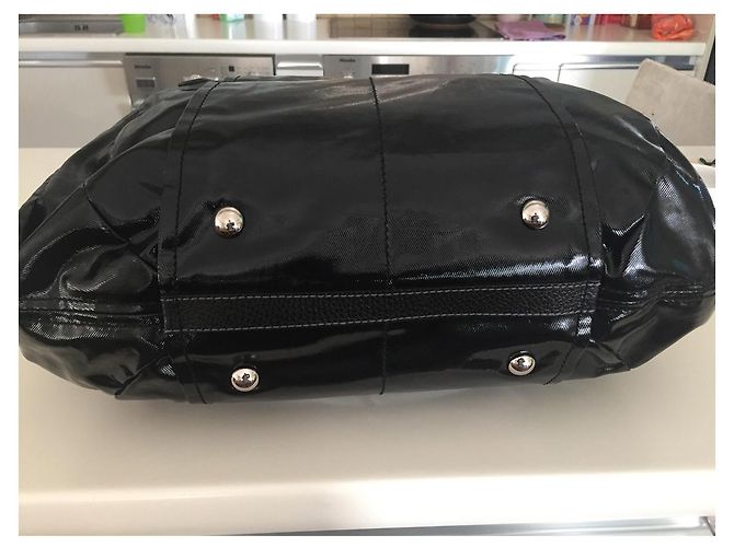 Borsa tote Tod's in vernice nera Nero - vista 9