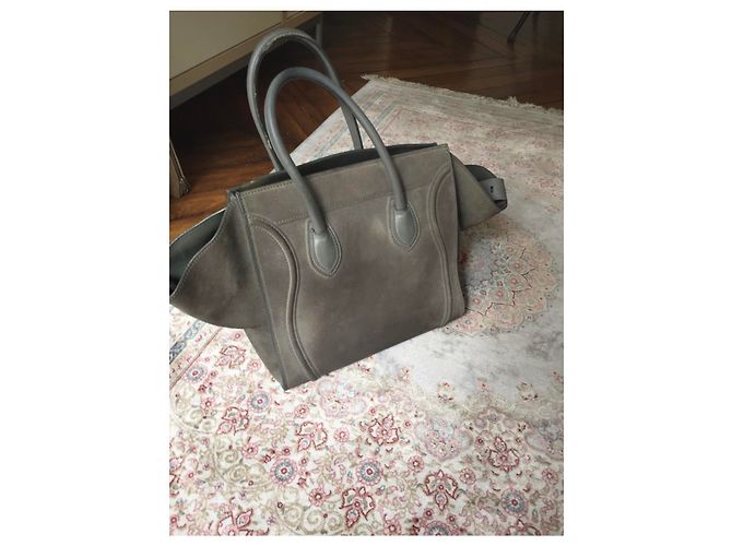 Borsa a mano Céline Phantom Khaki in pelle di cervo Cachi - vista 2