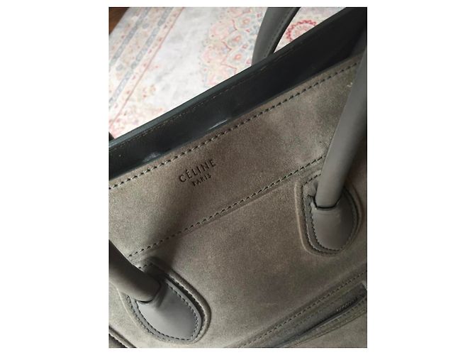 Borsa a mano Céline Phantom Khaki in pelle di cervo Cachi - vista 3