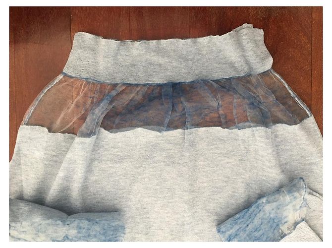 Stella Mc Cartney Top Stella McCartney de algodón y cachemira azul claro - vista 7