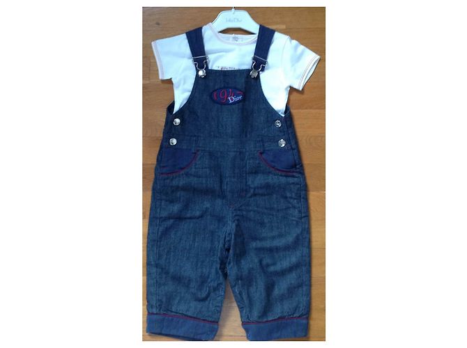 Combinaison Baby Dior en denim bleu 18 mois - vue 5