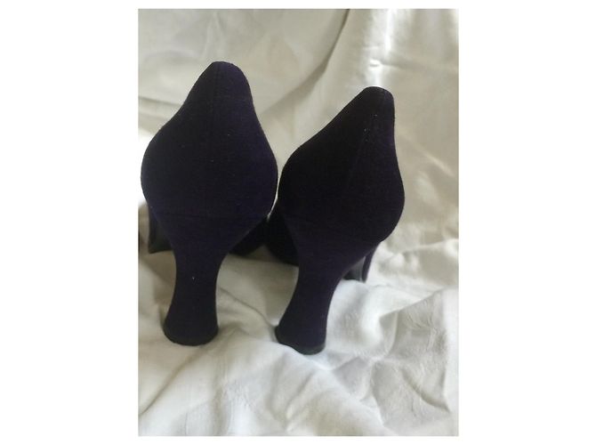 Décolleté Prada Camoscio in scamosciato viola Porpora Prugna - vista 3