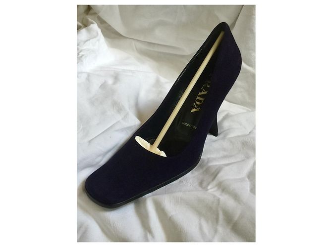 Décolleté Prada Camoscio in scamosciato viola Porpora Prugna - vista 4
