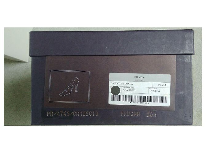 Décolleté Prada Camoscio in scamosciato viola Porpora Prugna - vista 7