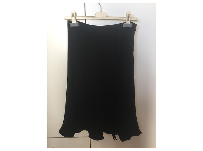 Falda de seda Armani Collezione Negra IT 40 Negro - vista 2