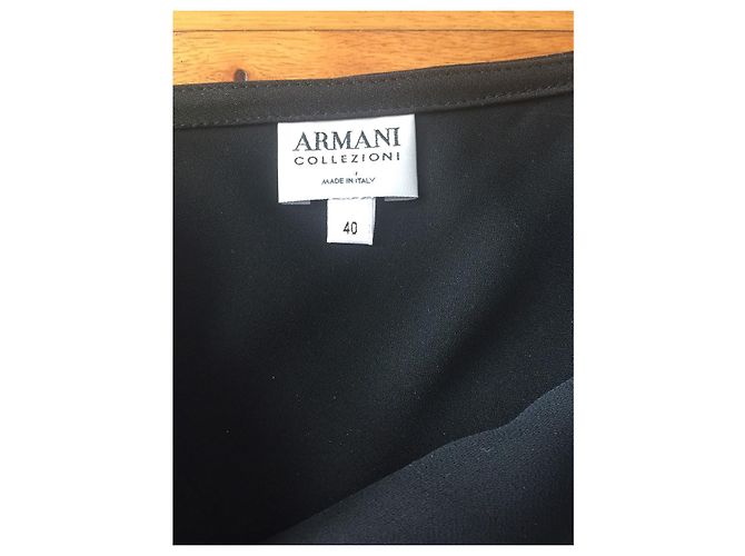 Falda de seda Armani Collezione Negra IT 40 Negro - vista 4