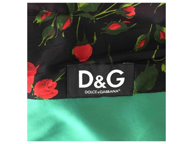 Abrigo de seda verde esmeralda D&G - vista 10