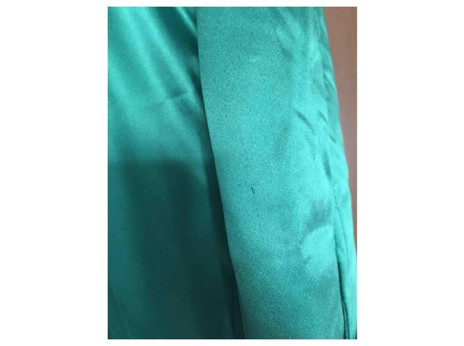 Abrigo de seda verde esmeralda D&G - vista 4