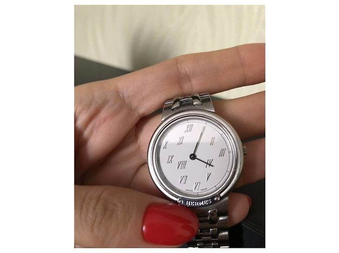Reloj Hermès Meteor de acero plateado Plata - vista 2