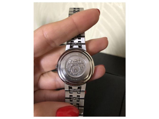 Reloj Hermès Meteor de acero plateado Plata - vista 3