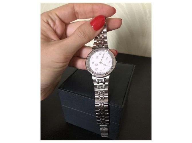 Reloj Hermès Meteor de acero plateado Plata - vista 4