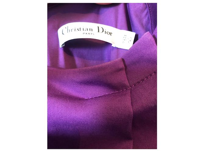 Vestido Christian Dior de algodón morado Púrpura - vista 2