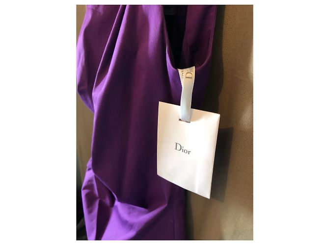 Vestido Christian Dior de algodón morado Púrpura - vista 3